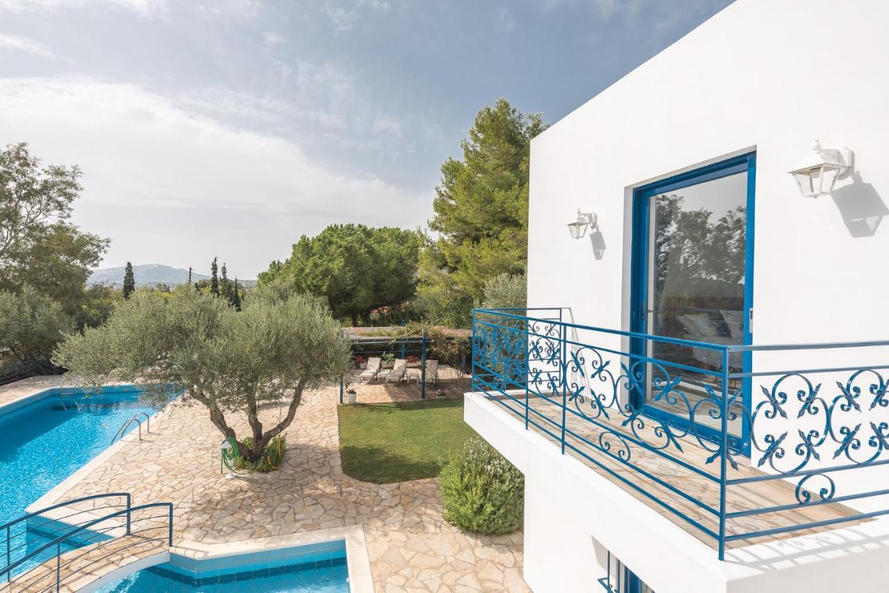 Summer Villa Pasiphae Private Pool - Bbq -Beach 2Min Kap Kap Sounion Exterior foto