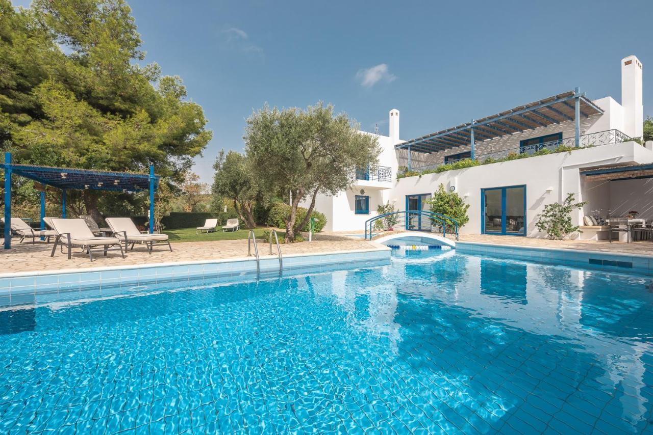 Summer Villa Pasiphae Private Pool - Bbq -Beach 2Min Kap Kap Sounion Exterior foto